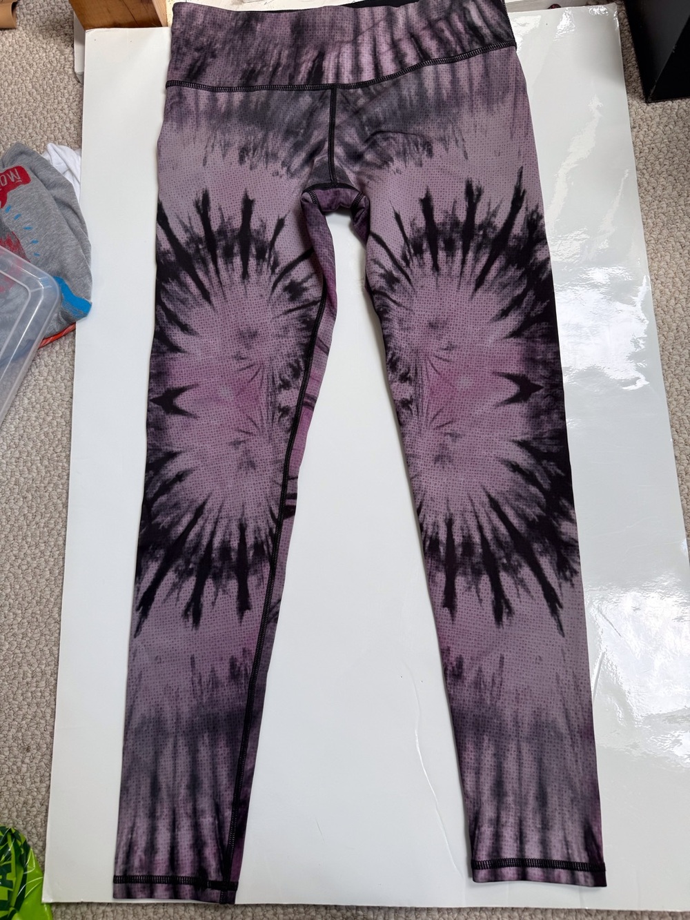 Noli Leggings Mystic Purple Tie Dye High Rise 7/8 Athletic Leggings Size Large